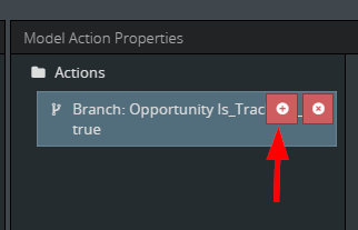 Use the plus arrow on the Branch element to create new actions